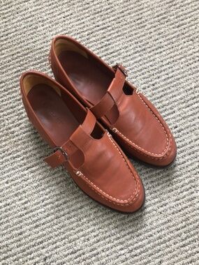 Everlane T Bar Mary Jane shoe 8.5 chestnut brown